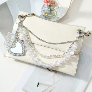 Simple Series Daily Heart Beads Chain Alloy Bag Charms h5 Picture4