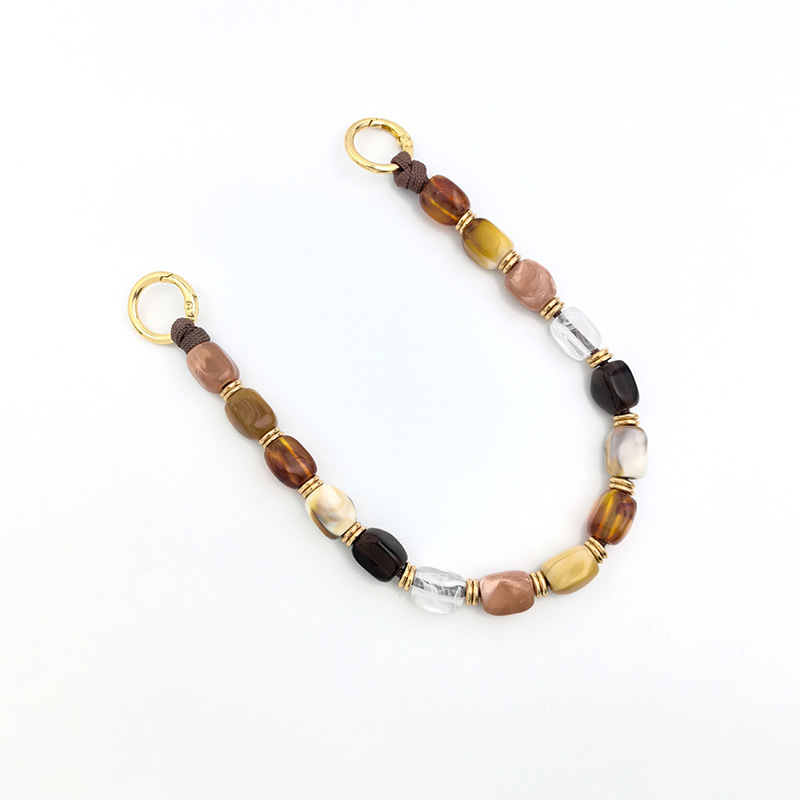 Simple Series Daily Irregular Shape Beads Mixed Color Gradient Color Acrylic Phone Chain Bag Straps 