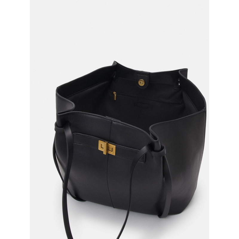Parisian Chic Style Metal Hardware Solid Color Pu Women's Pillow Shoulder Bags Picture3