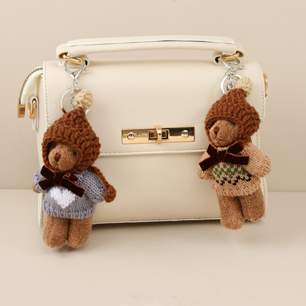Simple Series Cute Heart Animal Bow Knot Cartoon Woven Polyester Bag Charms Picture4