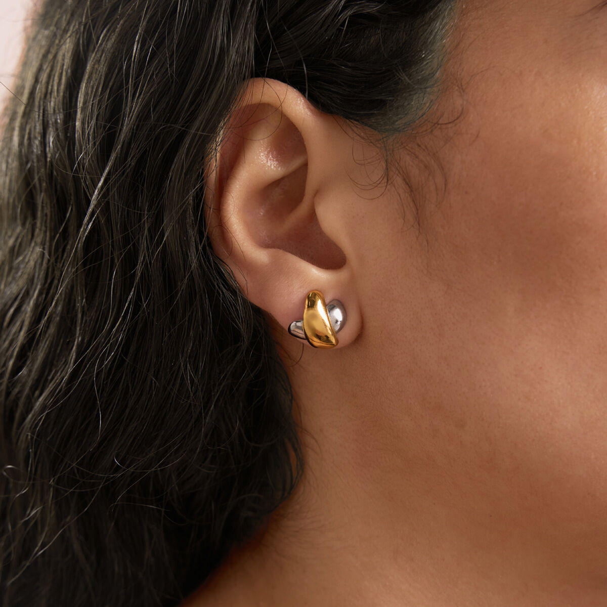 X-Förmige, Wasserdichte Ohrstecker Aus Edelstahl In Goldfarbe Für Damen h5 Bild5