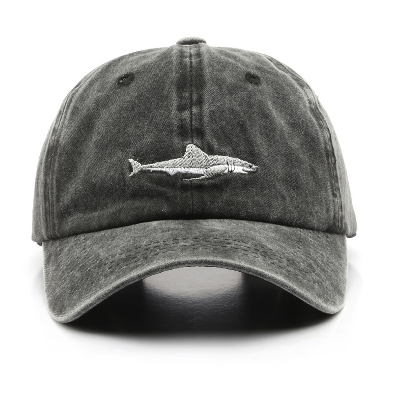 Simple Series Casual Solid Color Oceanic Style Fish Cotton Baseball Cap h5Picture3