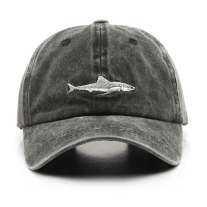 Simple Series Casual Solid Color Oceanic Style Fish Cotton Baseball Cap h5 Picture3