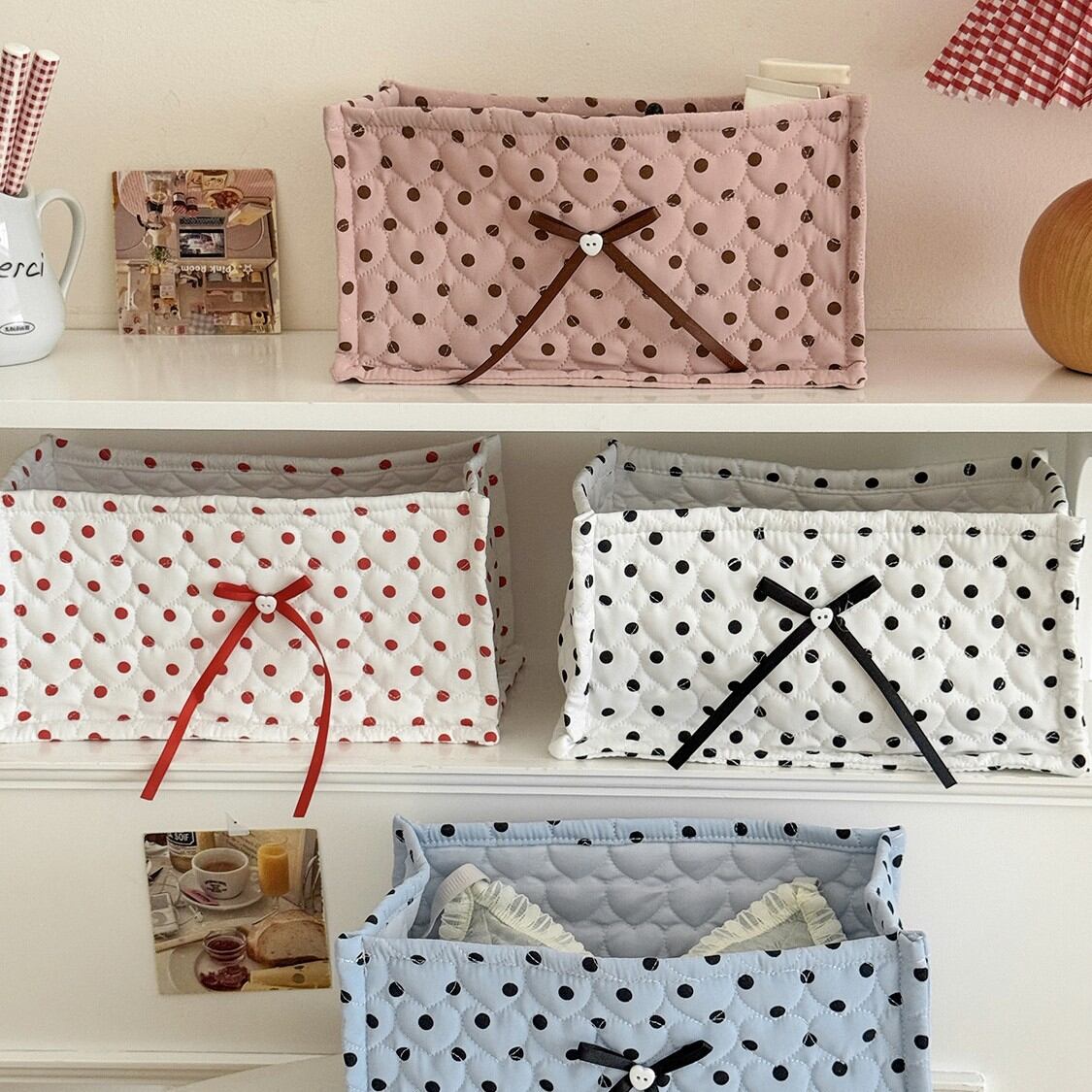 Opbergtas Met Strik En Stippen Uit De Romantic Series h5 Afbeelding2