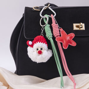 Simple Series Cute Twist Christmas Mixed Color Woven Polyester Bag Charms h5