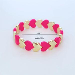 Simple Series Sweet Heart Mixed Color Copper Gold Color Women's Bangles h5