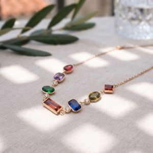Luxurious Series Geometric Shape Stainless Steel Waterproof Gold Color Zircon Women's Chain Bracelets h5 Picture4