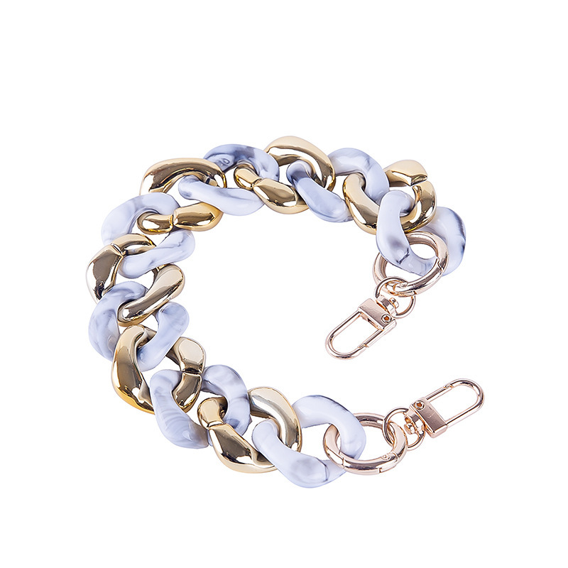 Simple Series Casual Solid Color Chain Gradient Color Acrylic Phone Chain Bag Straps 