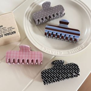 Simple Series Daily Stripe Plaid Polka Dots Mixed Color Acrylic Hair Claws h5 Picture4