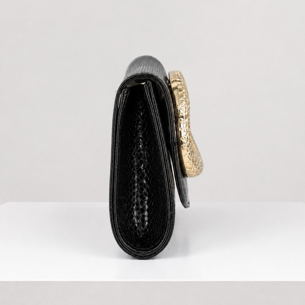 Evening Style Metal Hardware Snake Pu Women's Clutches h5Picture4