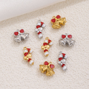 Simple Series Diy Irregular Shape Christmas Stainless Steel Waterproof   Gold Color  Women's Pendants h5 Picture3