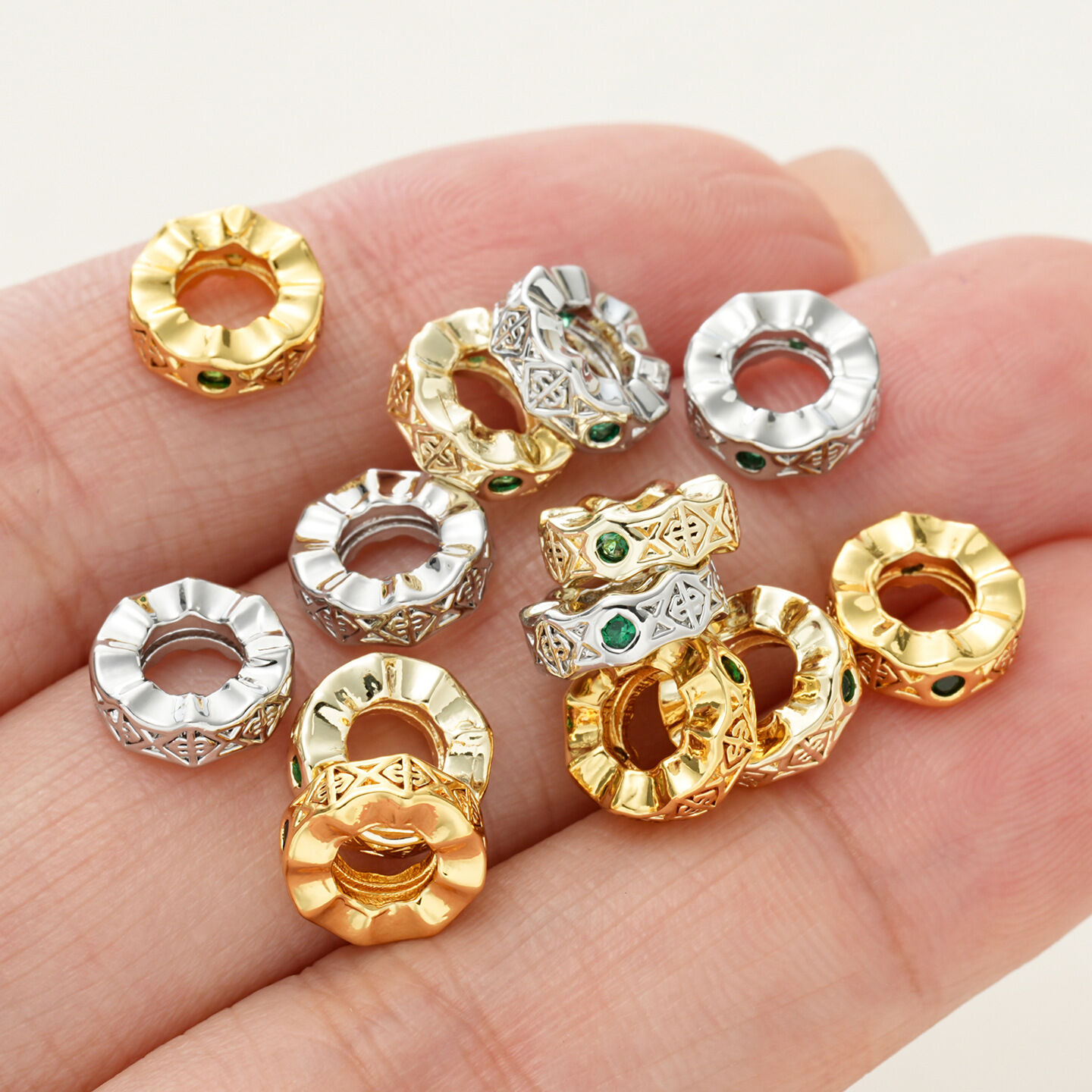 Simple Series Diy Circle Copper   Gold Color  Spacer Beads 2
