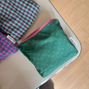 Simple Series Casual Plaid Polka Dots Cotton Makeup Bags h5 