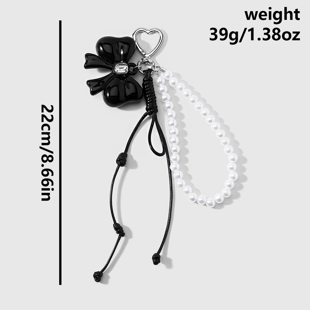 Llaveros Sencillos De Aleación De Color Sólido Con Lazo En Forma De Corazón Para Bolsos. h5Imagen2