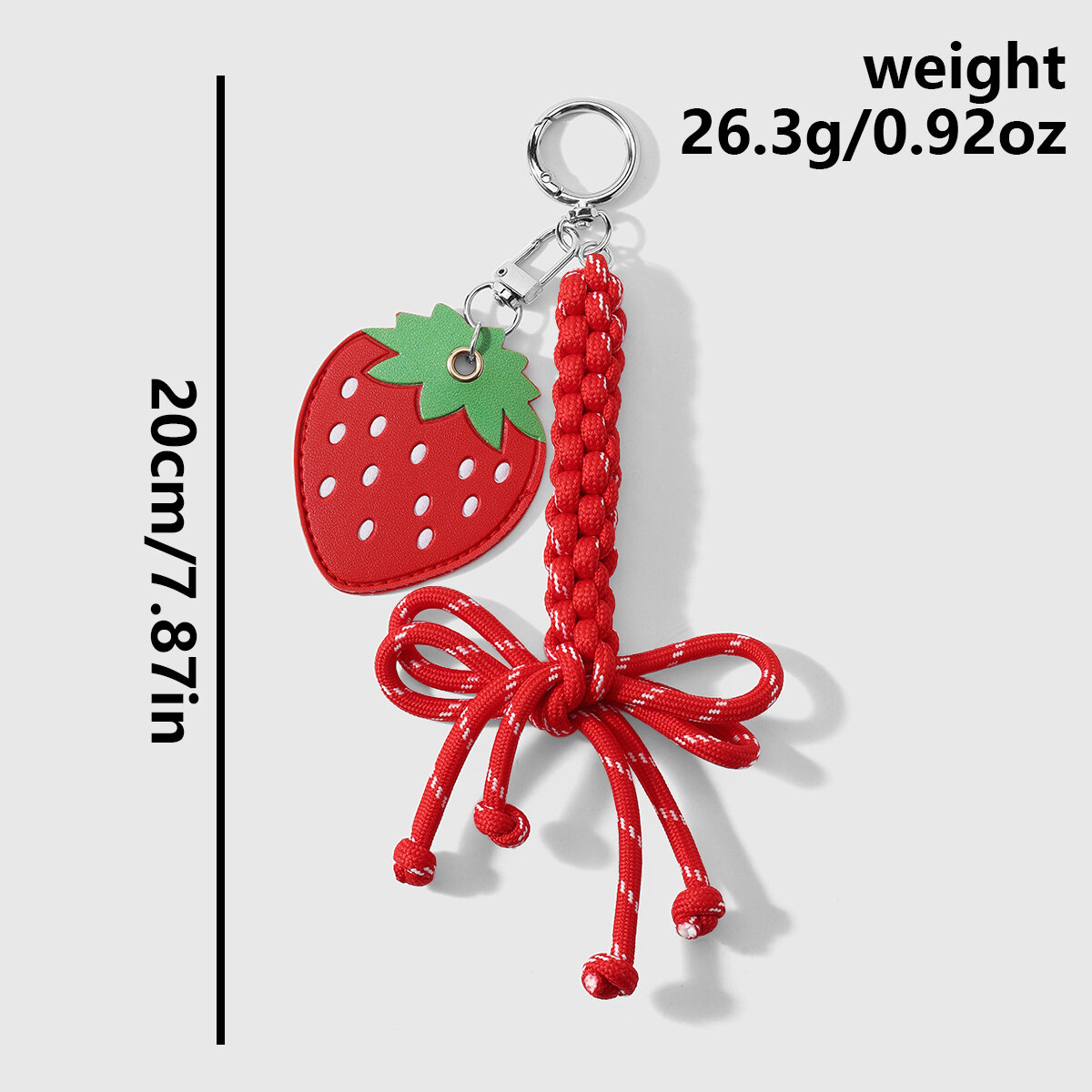 Llaveros Sencillos De Aleación De Color Sólido Con Diseño De Lazo Y Frutas De La Serie Daily. Imagen2