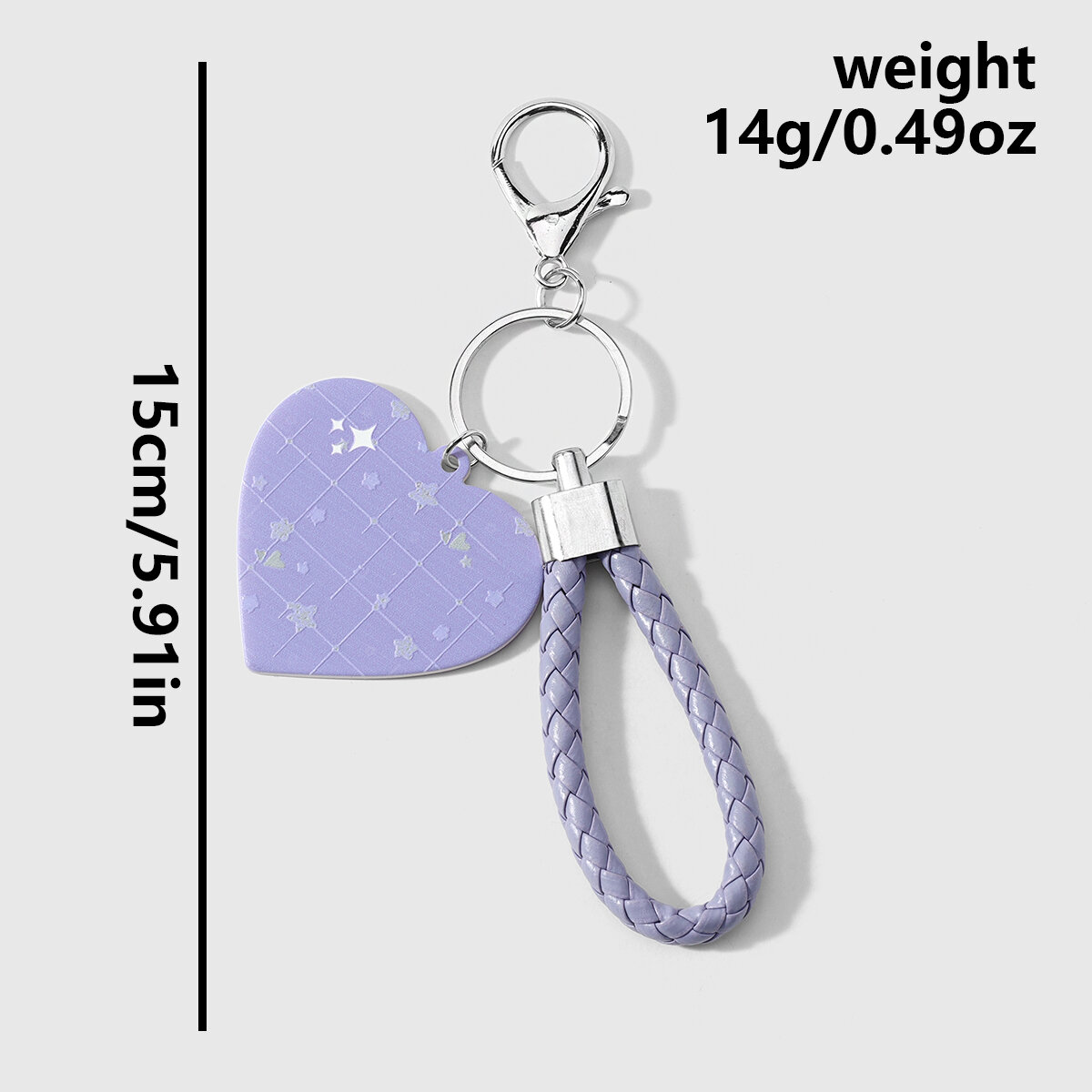 Llaveros Sencillos De Aleación Con Forma De Estrella Y Corazón De Color Sólido De La Serie Daily Heart h5 Imagen2