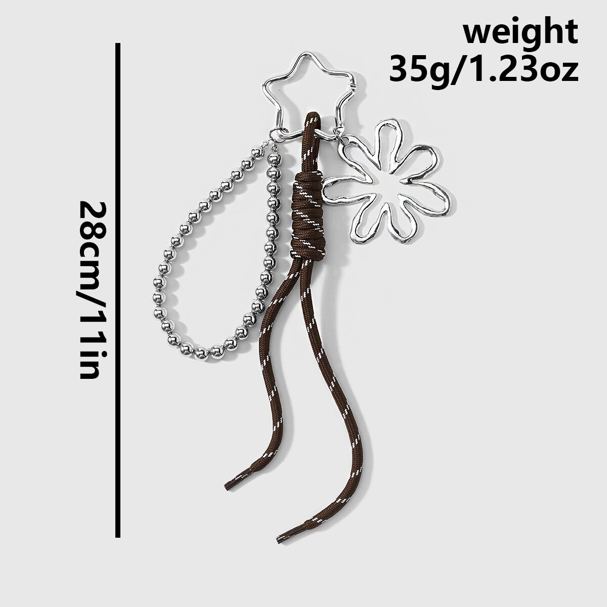 Llaveros De Aleación Con Forma De Estrella Calada Y Diseño Floral Diario, De La Serie Simple. Imagen2