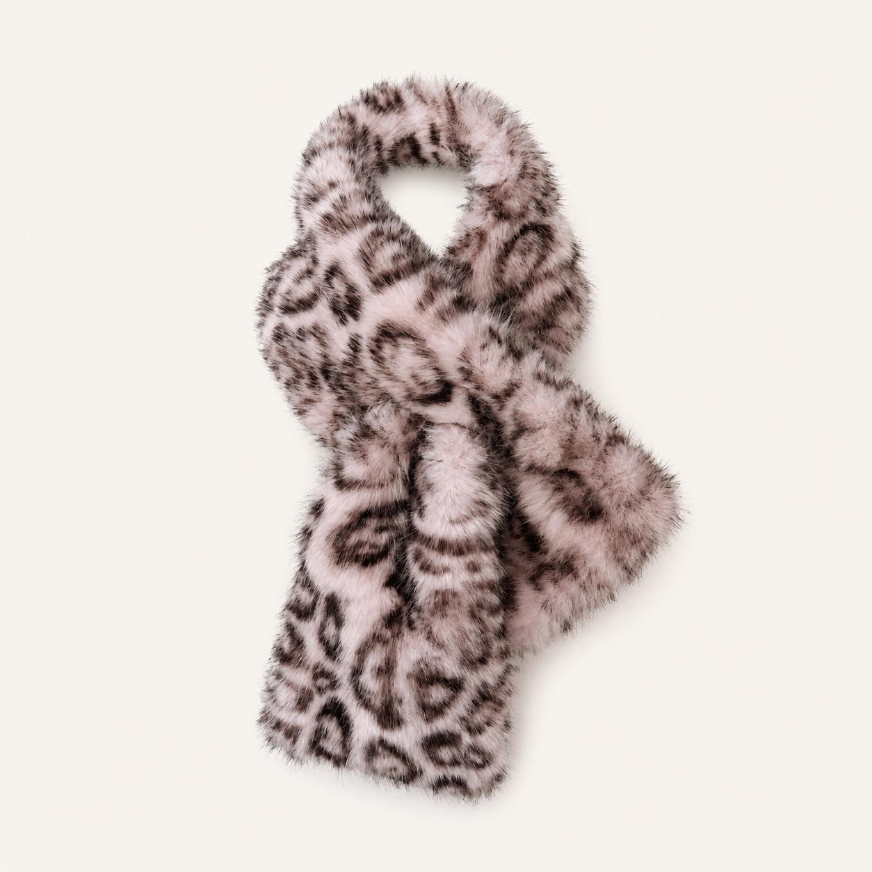 Winterschals der Simple Series mit Retro-Leopardenmuster und Kunstpelz