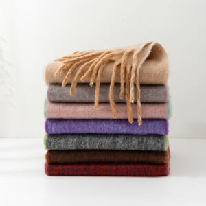 Simple Series Retro Tassel Mixed Color Winter Scarves h5 Picture5