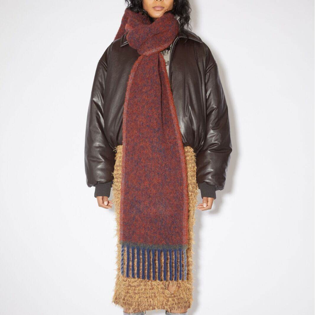 Simple Series Retro Tassel Mixed Color Winter Scarves 2