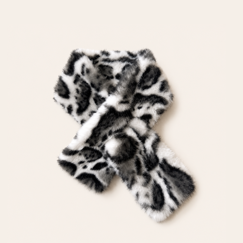 Simple Series Retro Leopard Print Imitation Fur Winter Scarves 2