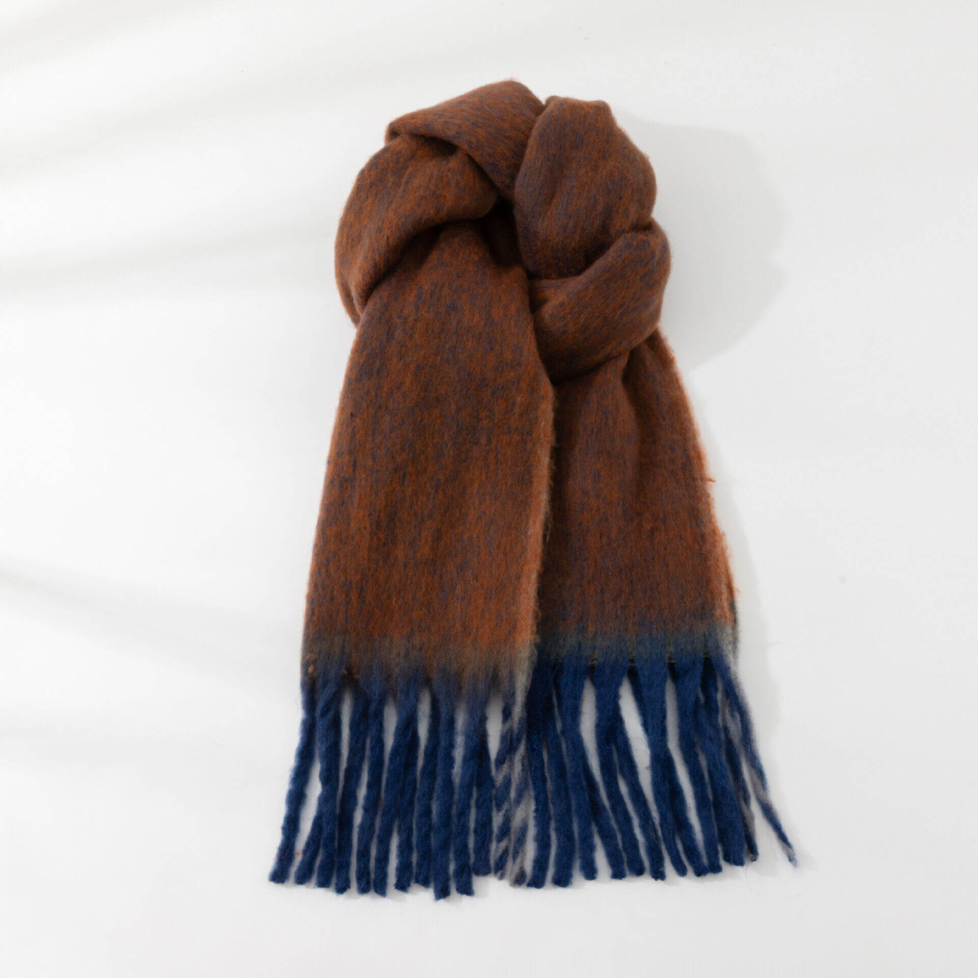 Simple Series Retro Tassel Mixed Color Winter Scarves