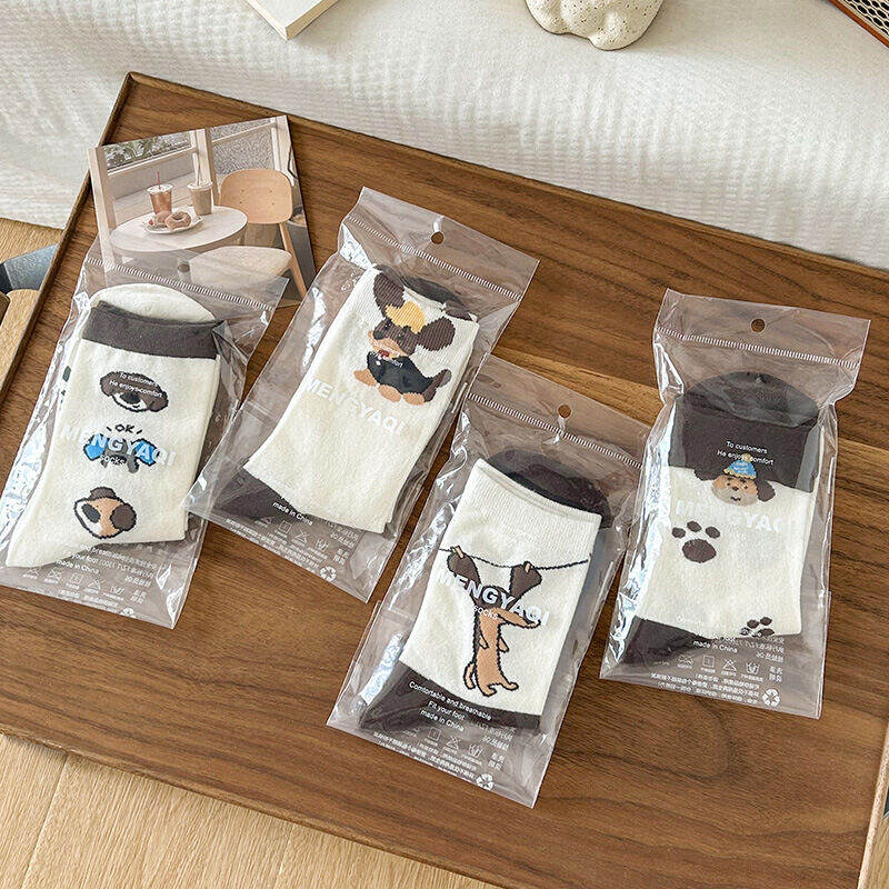 Chaussettes Mi-Mollet Pour Femmes, Légèrement Rebondissantes, Avec De Jolis Motifs D'Animaux. Image4