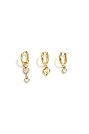 Stainless Steel Earring Sets Heart Simple Daily Simple Series Women's Jewelry h5