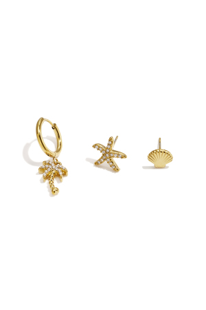 Stainless Steel Earring Sets Starfish Simple Daily Simple Series Women's Jewelry h5