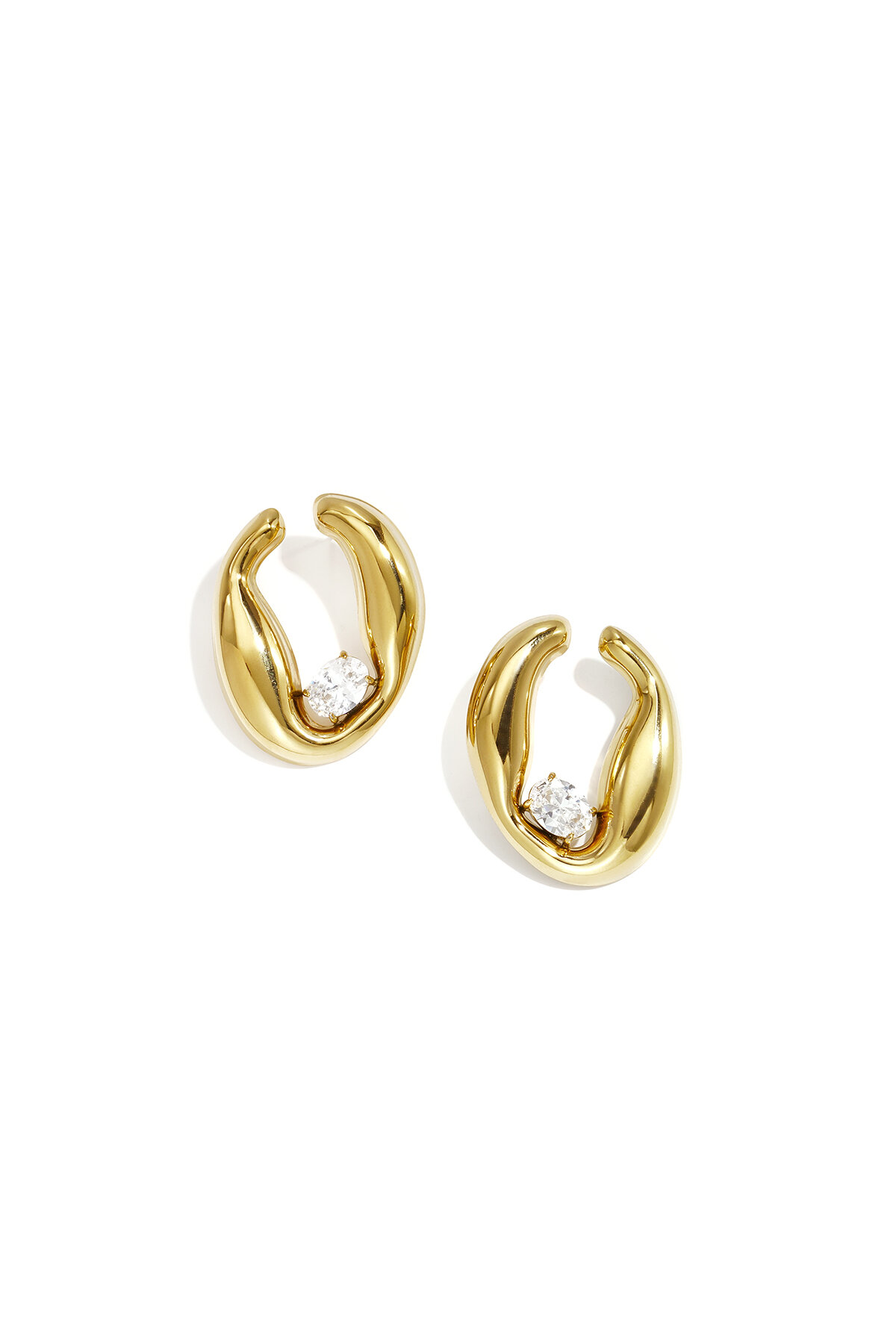 Stainless Steel Stud Earrings Irregular Shape Simple Daily Simple Series Women's jewelry