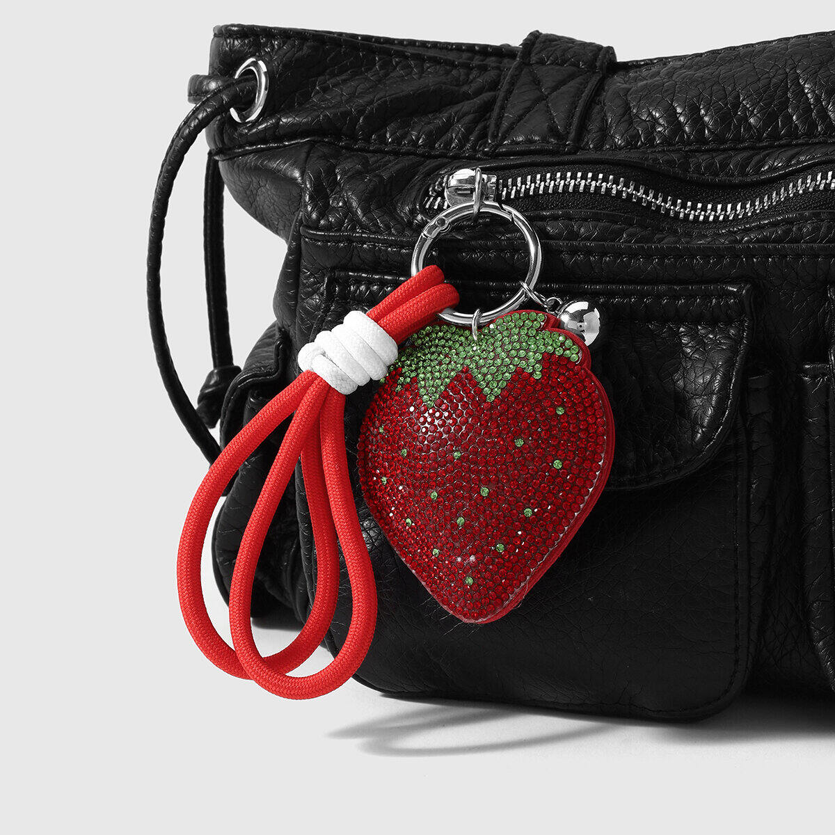 Ciondoli per borse in lega della serie Simple, con fiori, animali, frutta e fragole.