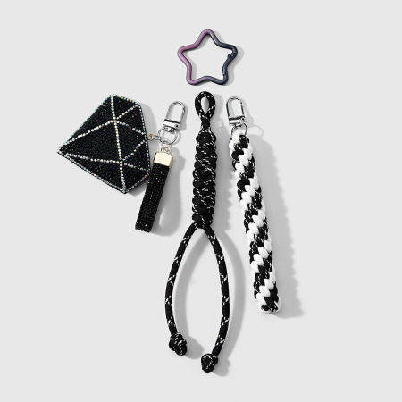 Simple Series Daily Solid Color Beads Star Alloy Bag Charms