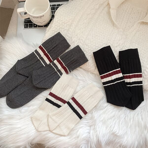 Chaussettes Mi-Mollet À Rayures Basiques Slight Bounce Pour Femmes h5 Image5