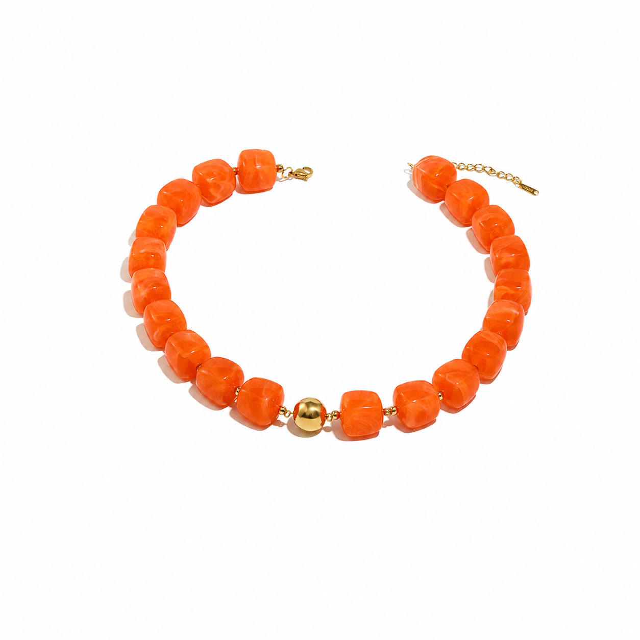 Collares de cuentas acrílicas para mujer de la serie Romantic, con degradado de color.