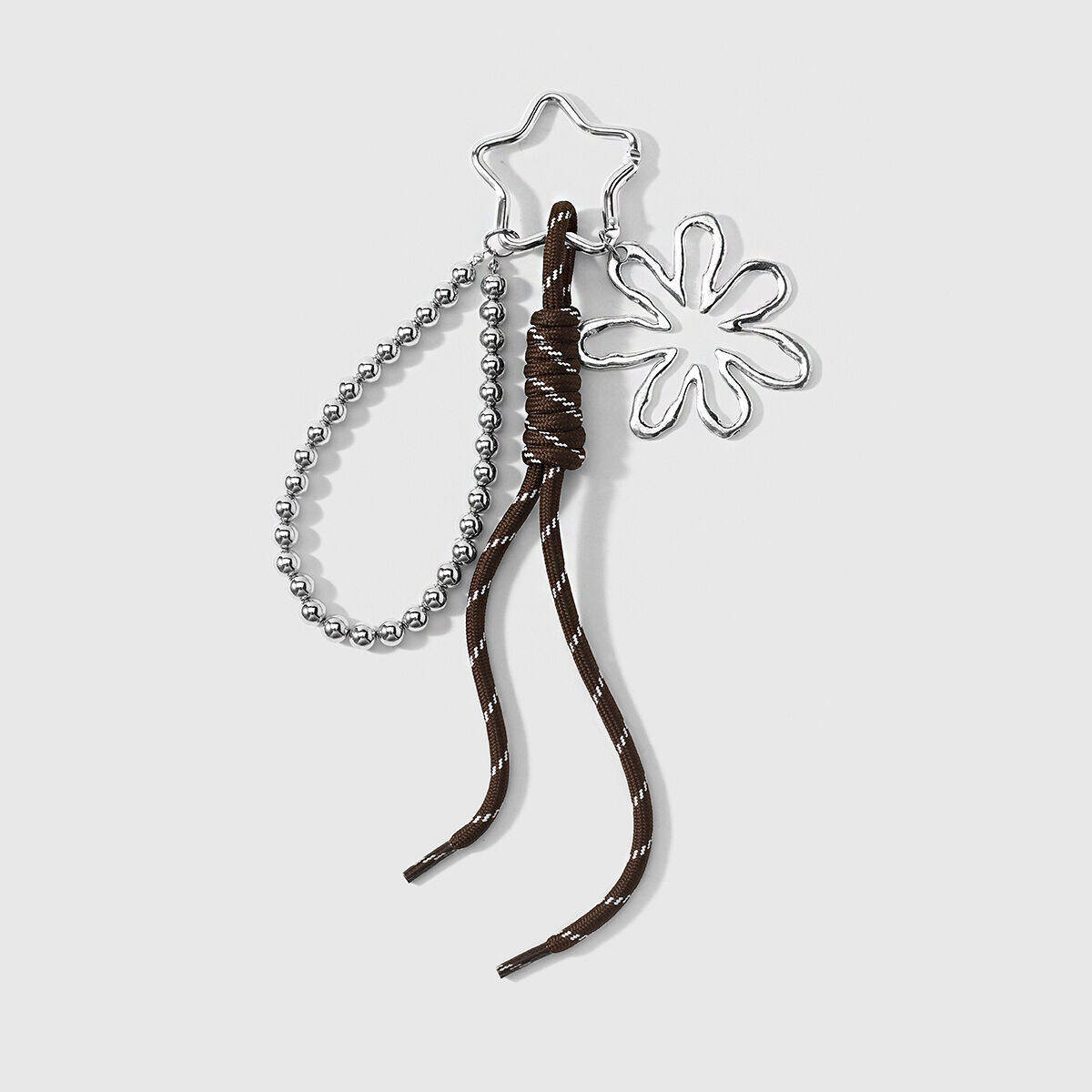 Simple Series Daily Flower Taschenanhänger aus Metall mit ausgestanztem Stern