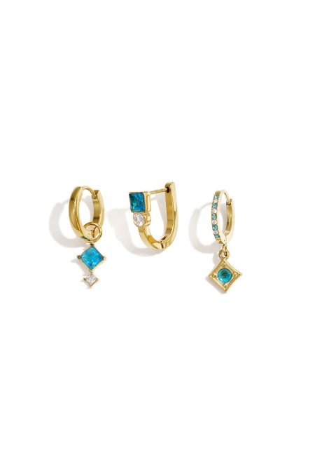 Stainless Steel Earring Sets Rectangle Simple Daily Simple Series Women's jewelry