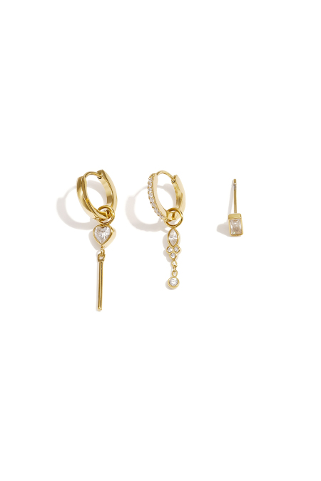 Stainless Steel Earring Sets Heart Simple Daily Simple Series Women's jewelry