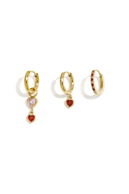 Stainless Steel Earring Sets Heart Simple Daily Simple Series Women's jewelry