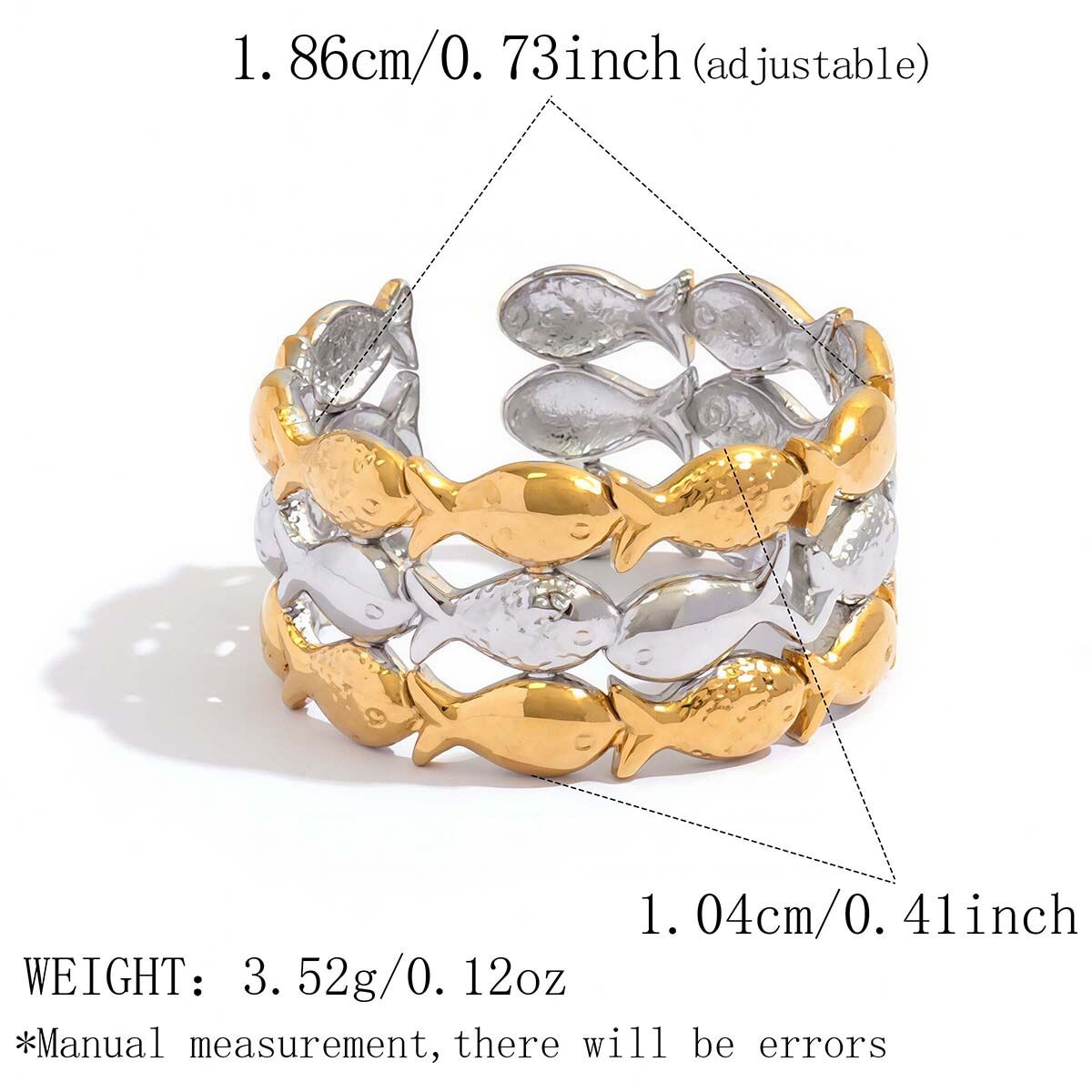 Color oro y plata/Talla única Imagen3