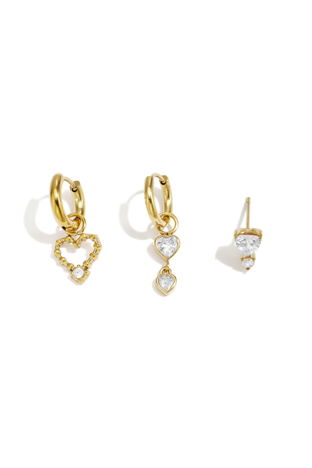 Stainless Steel Earring Sets Heart Simple Daily Simple Series Women's jewelry