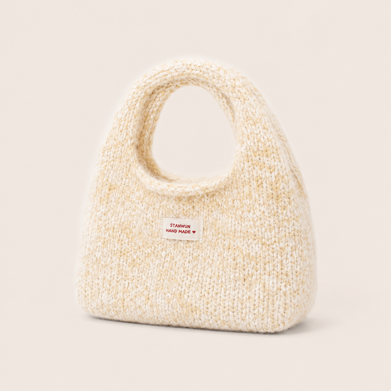 Casual Style Fluffy Woven Solid Color Woven Polyester Women's Round Bag Handbags h5 