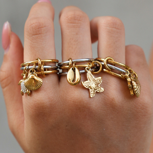 Simple Series Daily Shell Starfish Stainless Steel Waterproof   Gold Color  Statement Rings h5 Picture3