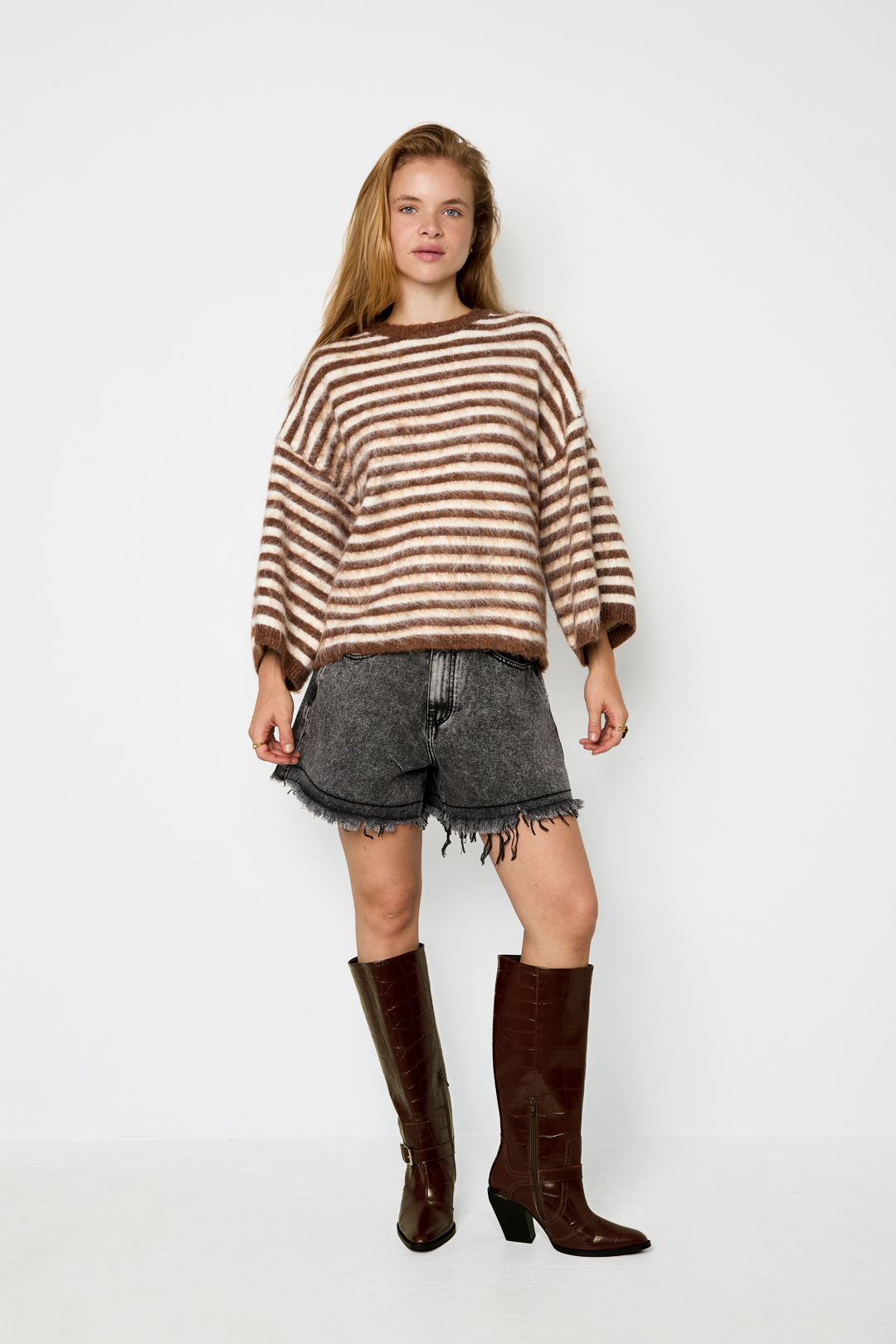 Pantaloncini Di Jeans Con Volant
