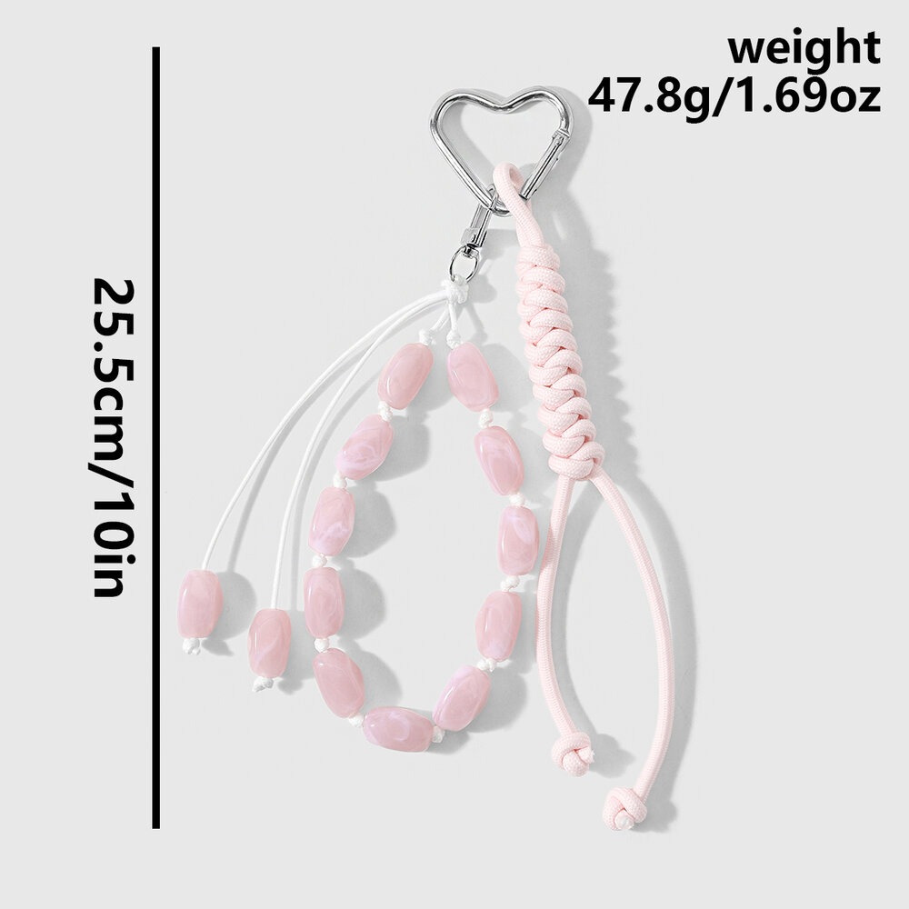 Simple Series Daily Heart Solid Color Beads Alloy Women's Bag Charms h5Picture2