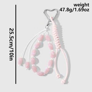 Simple Series Daily Heart Solid Color Beads Alloy Women's Bag Charms h5 Picture2