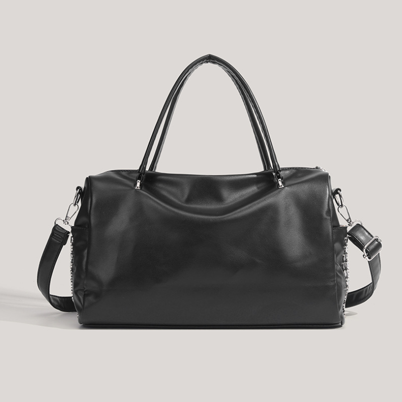 Casual Stijl, Metalen Details, Studs, Effen Kleur, Premium Kwaliteit Pu, Dames Sport- En Reistassen h5 Afbeelding5