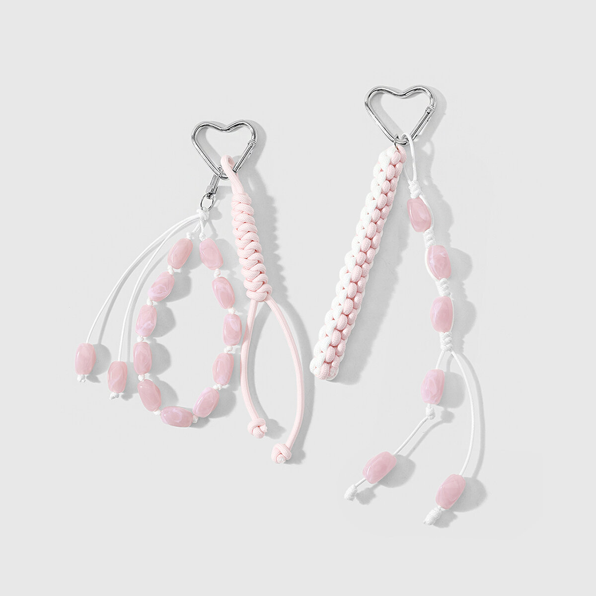 Simple Series Daily Heart Solid Color Beads Alloy Women's Bag Charms
