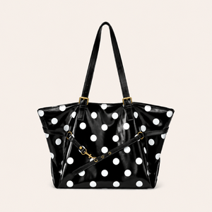 Casual Style Metal Hardware Solid Color Polka Dots Pu Women's Tote Bags h5