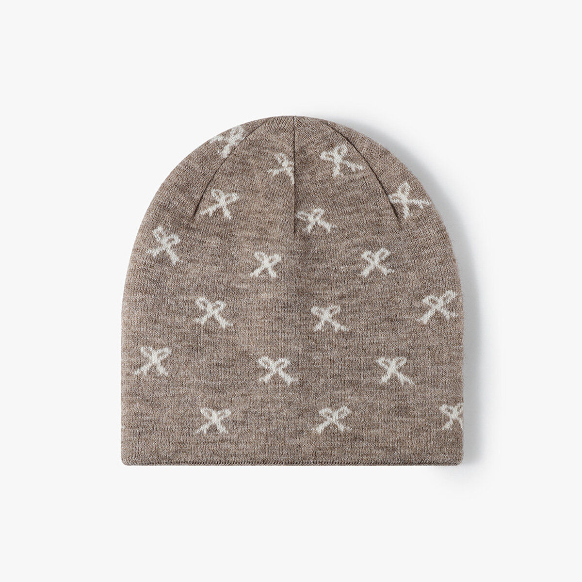 Sweet Bow Knot Polyester Women's Knitted Beanie
