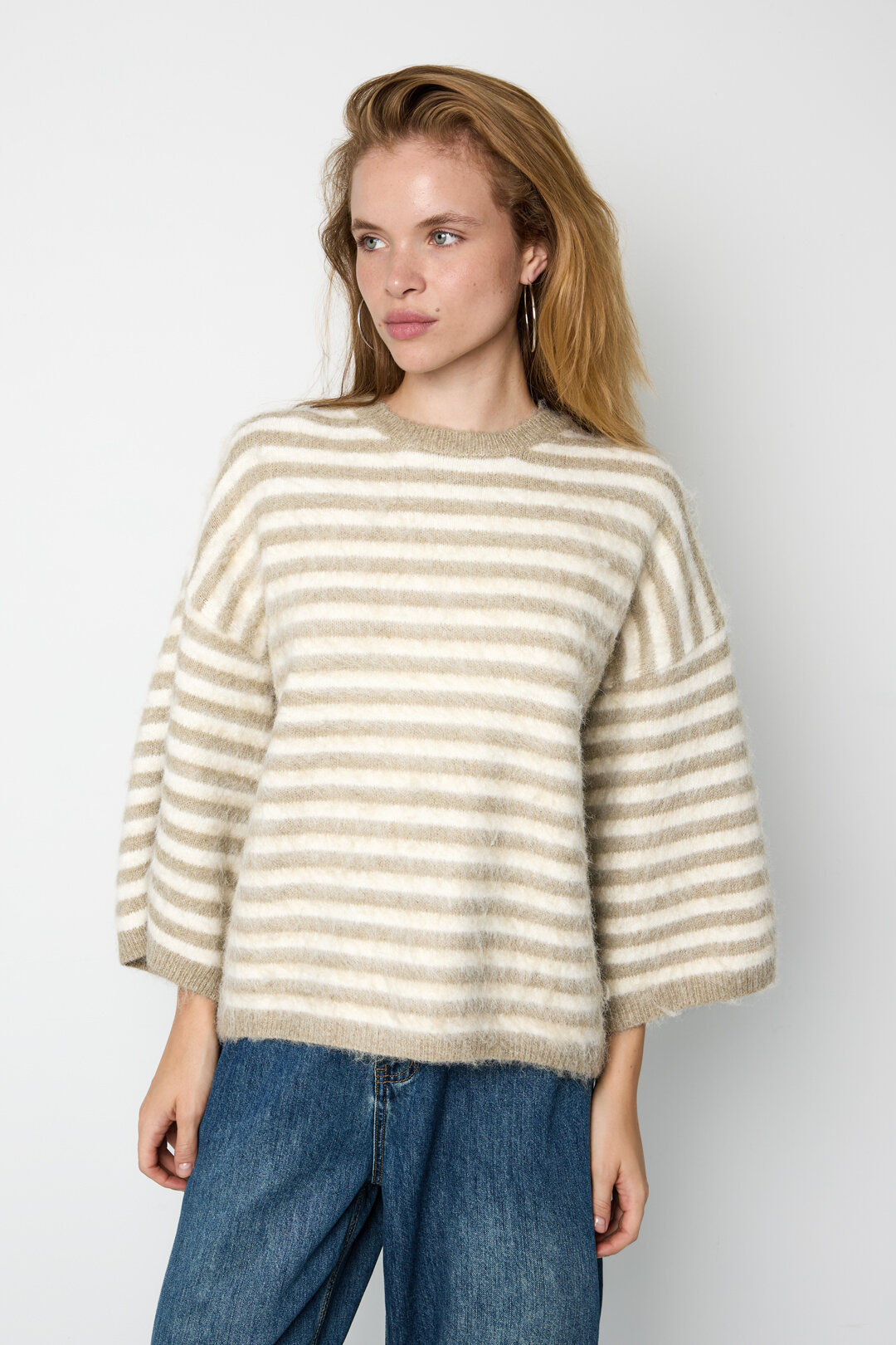 Polyester Fiber (Polyester) Knit Sweaters Stripes Casual Fall/Winter  Clothes Picture5